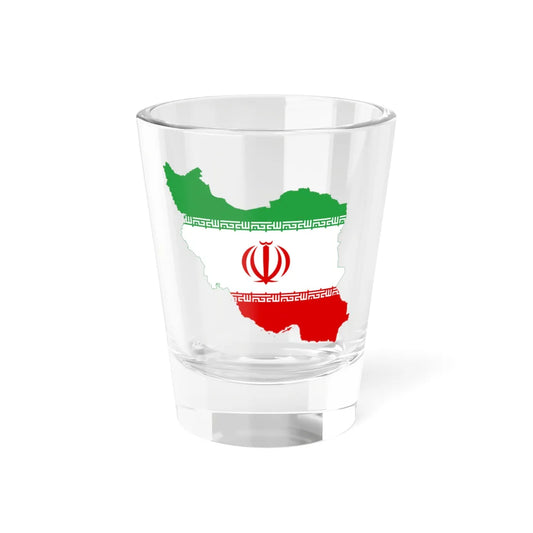 Flag-map of Iran precise boundaries (Iran) Shot Glass 1.5oz 1.5oz - Go Mug Yourself