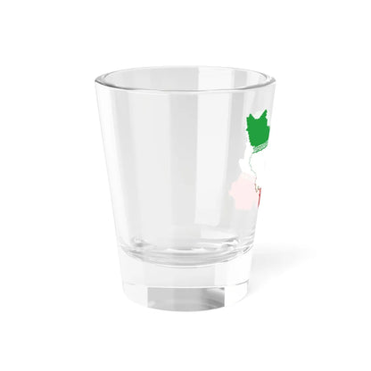 Flag-map of Iran precise boundaries (Iran) Shot Glass 1.5oz - Go Mug Yourself