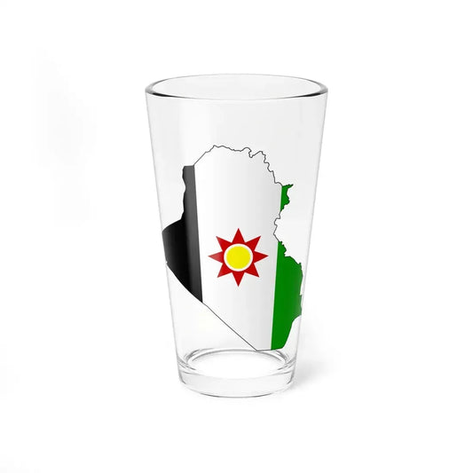 Flag-map of Iraq 1959-1963 (Iraq) Pint Glass 16oz 16oz - Go Mug Yourself