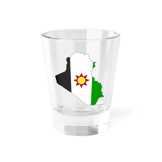 Flag-map of Iraq 1959-1963 (Iraq) Shot Glass 1.5oz 1.5oz - Go Mug Yourself