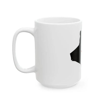 Flag-map of Iraq 1959-1963 (Iraq) White Coffee Mug - Go Mug Yourself