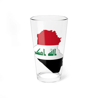 Flag-map of Iraq (Iraq) Pint Glass 16oz 16oz - Go Mug Yourself