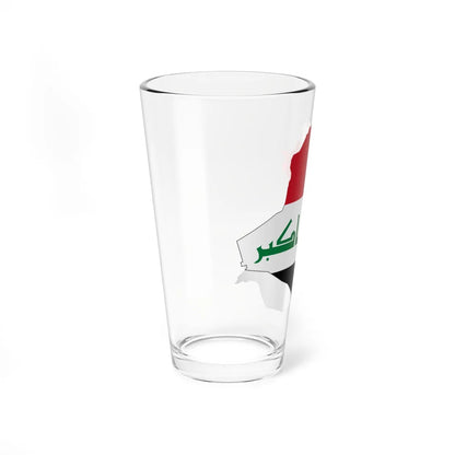 Flag-map of Iraq (Iraq) Pint Glass 16oz - Go Mug Yourself