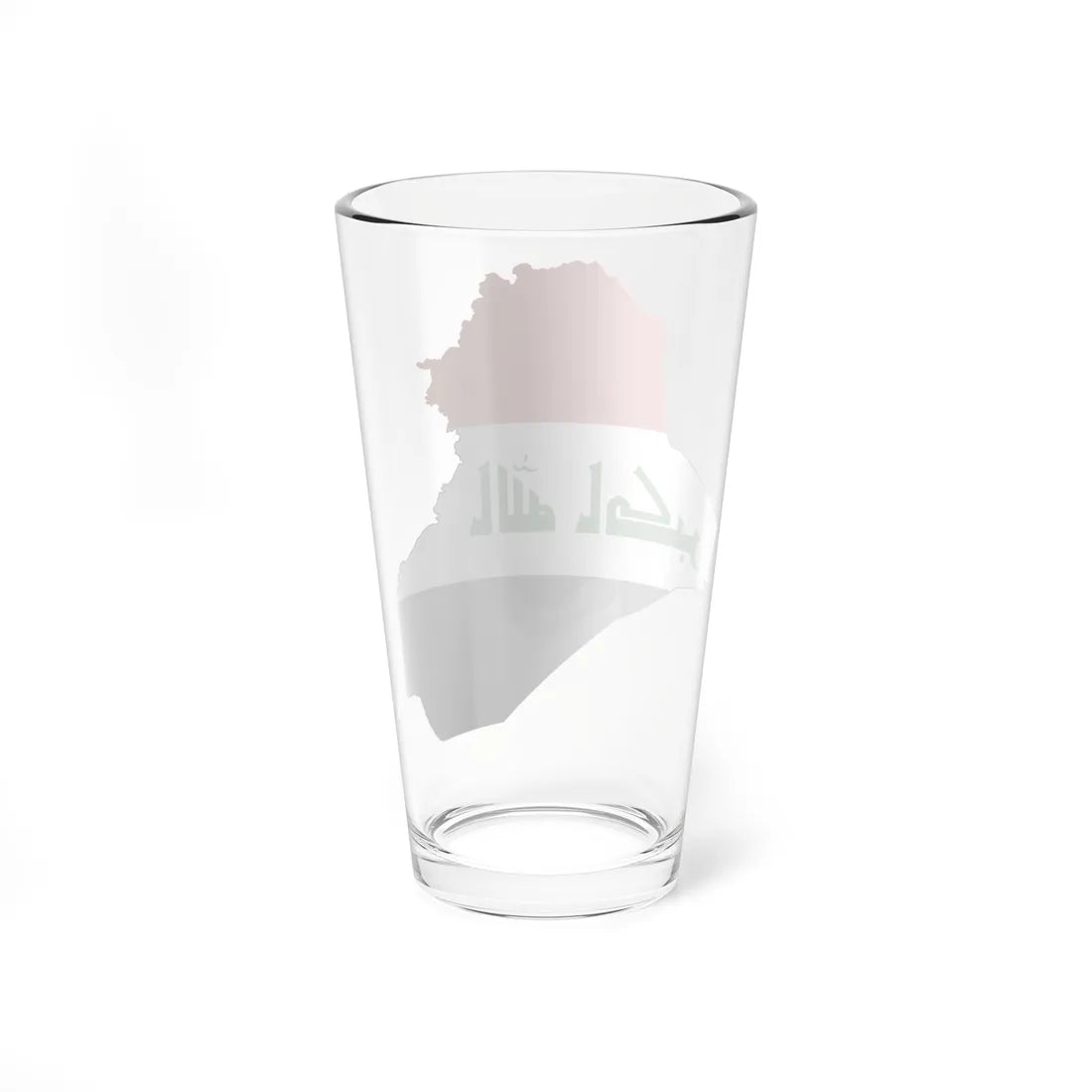 Flag-map of Iraq (Iraq) Pint Glass 16oz - Go Mug Yourself