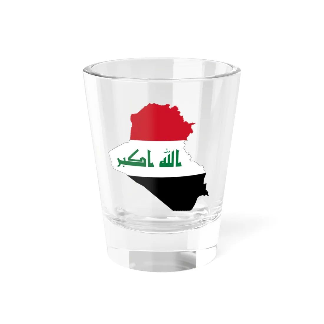 Flag-map of Iraq (Iraq) Shot Glass 1.5oz 1.5oz - Go Mug Yourself