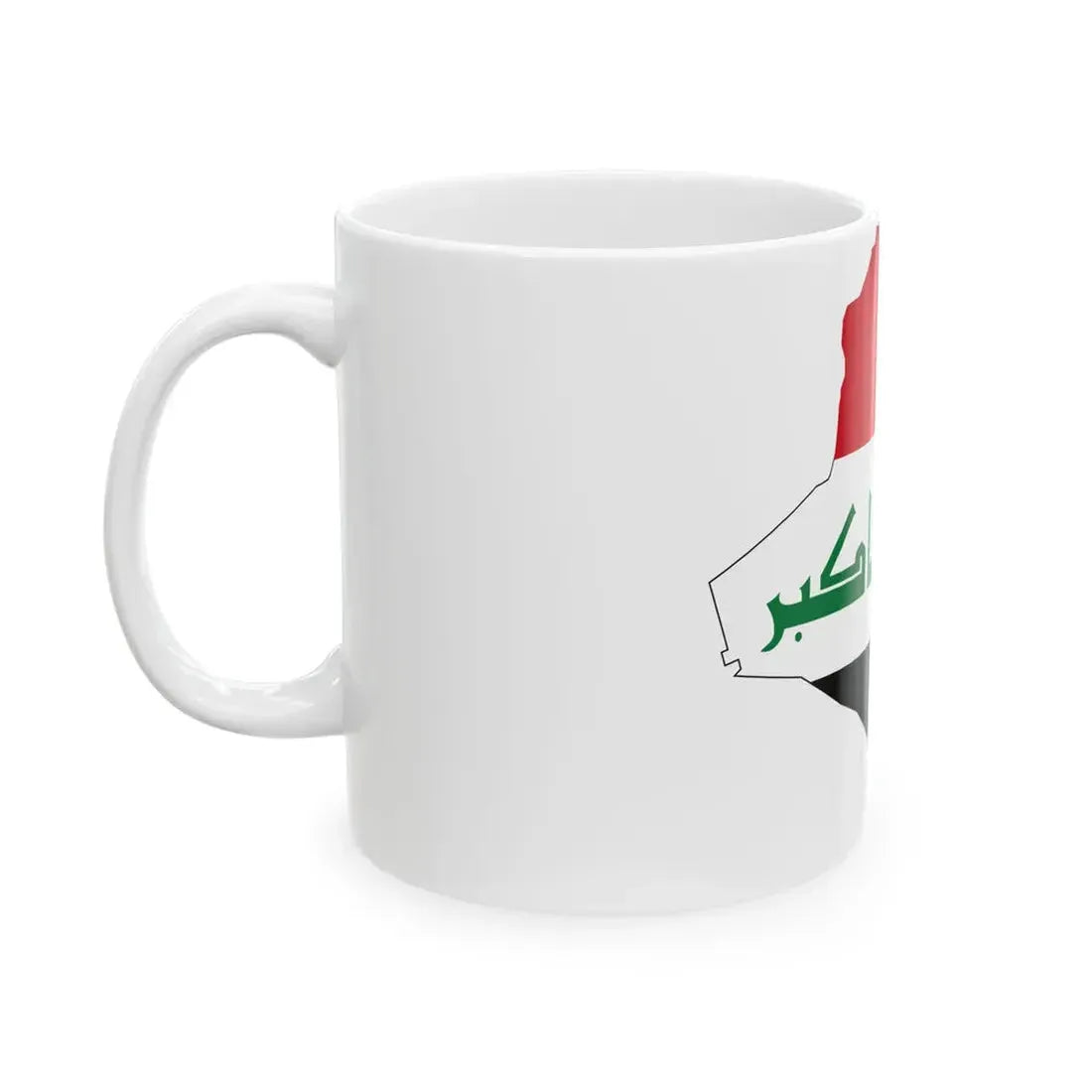 Flag-map of Iraq (Iraq) White Coffee Mug - Go Mug Yourself