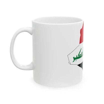Flag-map of Iraq (Iraq) White Coffee Mug - Go Mug Yourself