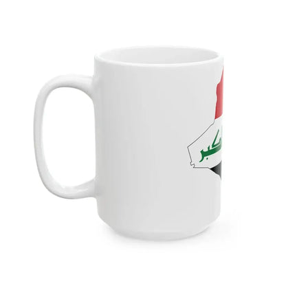 Flag-map of Iraq (Iraq) White Coffee Mug - Go Mug Yourself