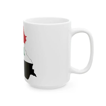 Flag-map of Iraq (Iraq) White Coffee Mug - Go Mug Yourself