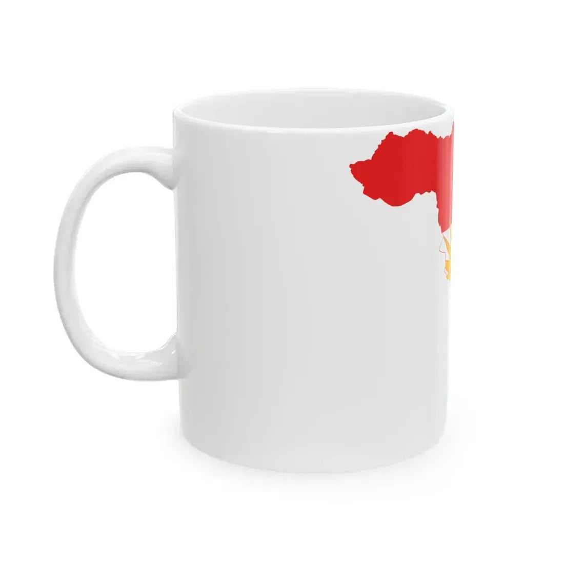 Flag-map of Iraqi Kurdistan (Iraq) White Coffee Mug - Go Mug Yourself