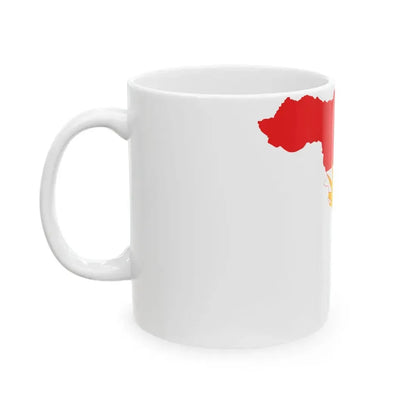 Flag-map of Iraqi Kurdistan (Iraq) White Coffee Mug - Go Mug Yourself