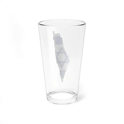 Flag map of Israel including Palestinian territories (Israel) Pint Glass 16oz - Go Mug Yourself