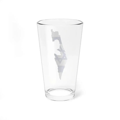 Flag-map of Israel precise boundaries (Israel) Pint Glass 16oz - Go Mug Yourself