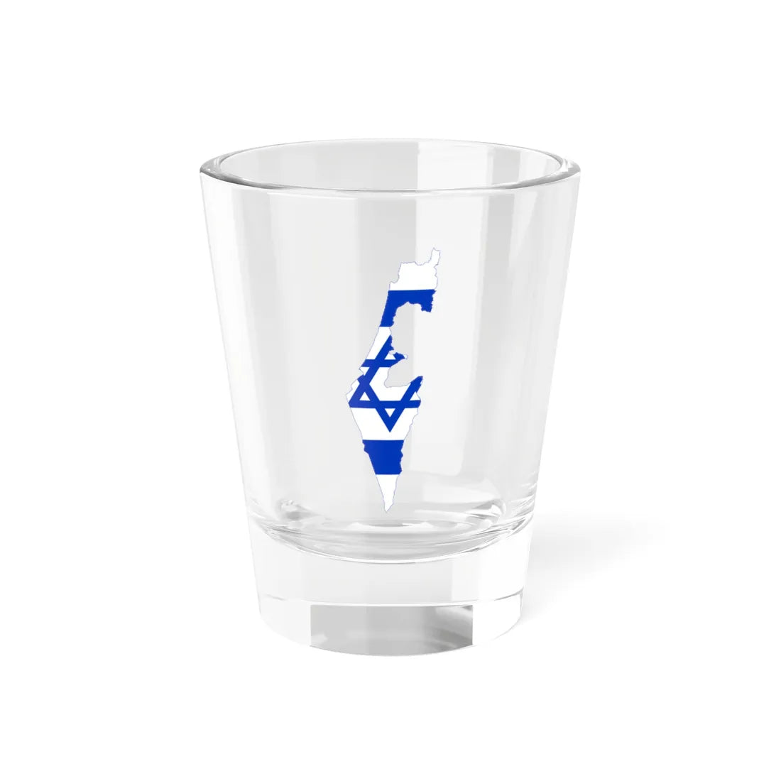 Flag-map of Israel precise boundaries (Israel) Shot Glass 1.5oz 1.5oz - Go Mug Yourself