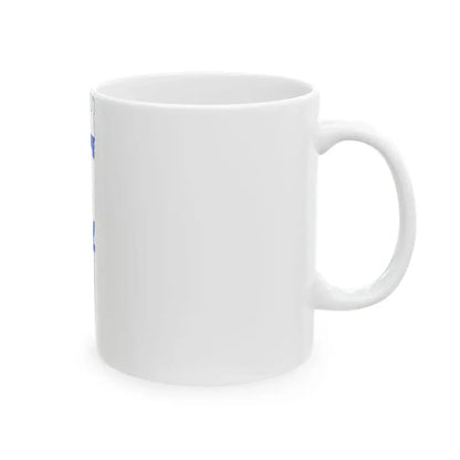 Flag-map of Israel precise boundaries (Israel) White Coffee Mug - Go Mug Yourself