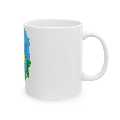 Flag map of Istria County (Croatia) White Coffee Mug-Go Mug Yourself