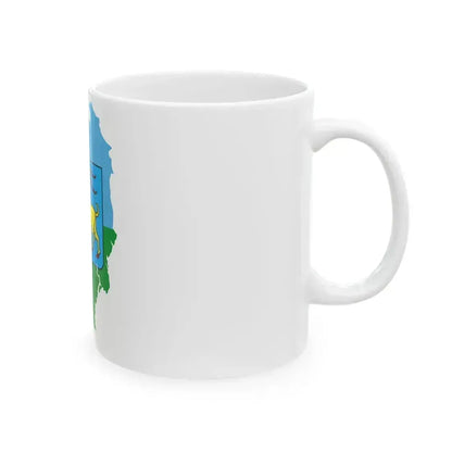 Flag map of Istria County (Croatia) White Coffee Mug - Go Mug Yourself