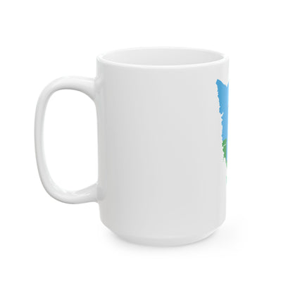 Flag map of Istria County (Croatia) White Coffee Mug-Go Mug Yourself