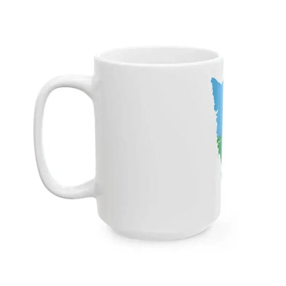 Flag map of Istria County (Croatia) White Coffee Mug - Go Mug Yourself