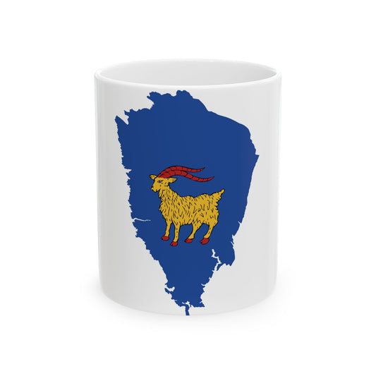 Flag map of Istria Peninsula (Croatia) White Coffee Mug-11oz-Go Mug Yourself