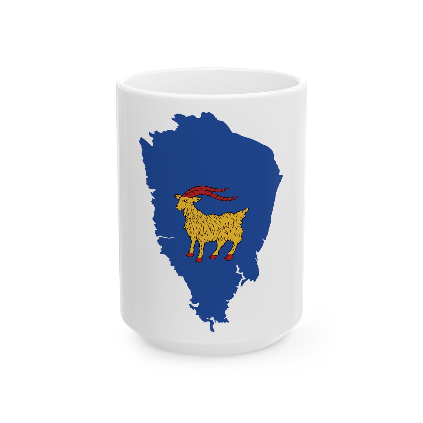 Flag map of Istria Peninsula (Croatia) White Coffee Mug-15oz-Go Mug Yourself