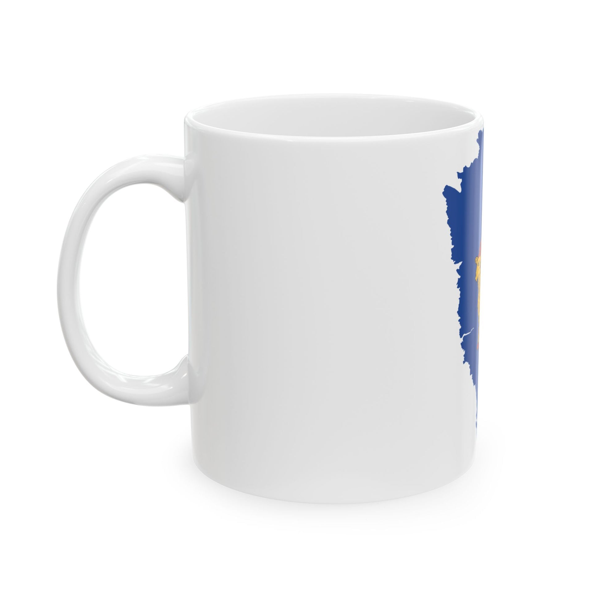 Flag map of Istria Peninsula (Croatia) White Coffee Mug-Go Mug Yourself