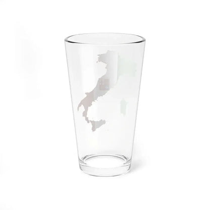Flag-map of Italy civil ensign (Italy) Pint Glass 16oz - Go Mug Yourself