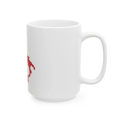 Flag-map of Italy civil ensign (Italy) White Coffee Mug - Go Mug Yourself