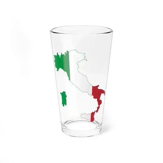 Flag map of Italy (Italy) Pint Glass 16oz 16oz - Go Mug Yourself