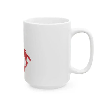 Flag-map of Italy (Italy) White Coffee Mug - Go Mug Yourself