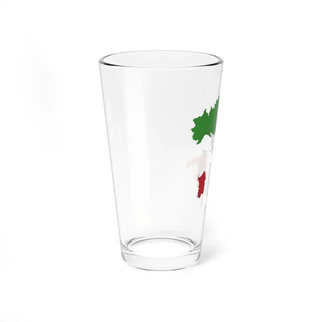 Flag map of Italy with regions (Italy) Pint Glass 16oz - Go Mug Yourself