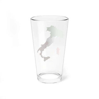 Flag map of Italy with regions (Italy) Pint Glass 16oz - Go Mug Yourself