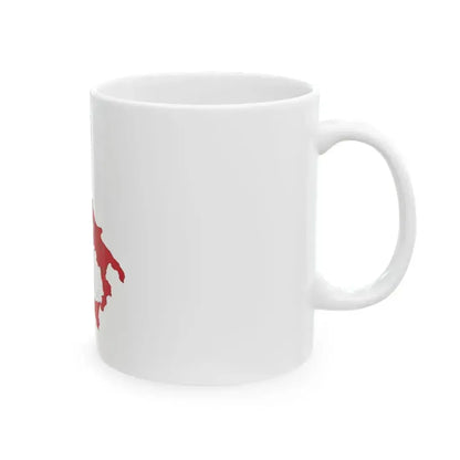 Flag map of Italy with regions (Italy) White Coffee Mug - Go Mug Yourself