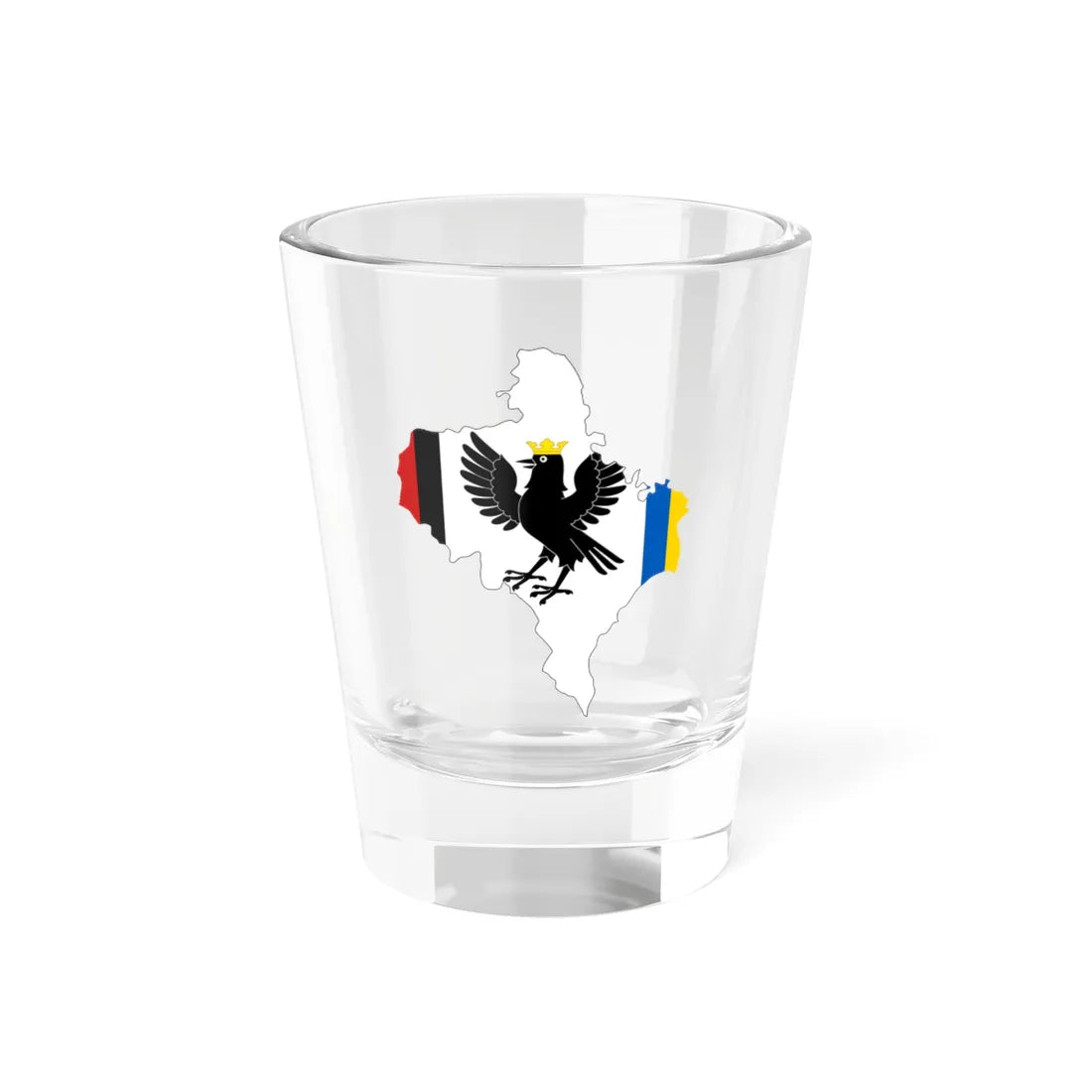 Flag-map of Ivano-Frankivsk Oblast (Ukraine) Shot Glass 1.5oz 1.5oz - Go Mug Yourself