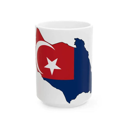 Flag map of Johor (Malaysia) White Coffee Mug 15oz - Go Mug Yourself