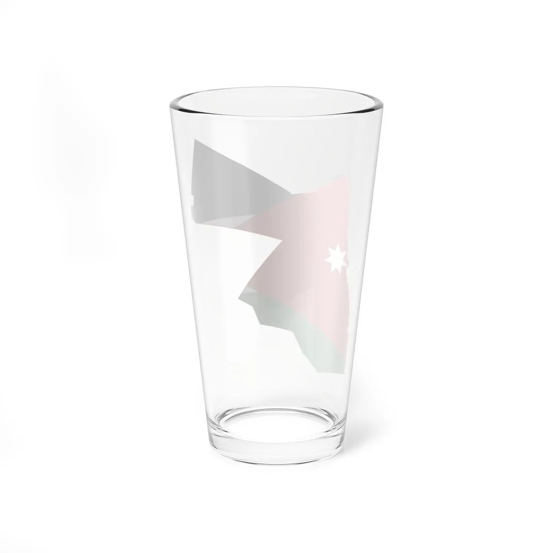 Flag-map of Jordan precise boundaries (Jordan) Pint Glass 16oz - Go Mug Yourself