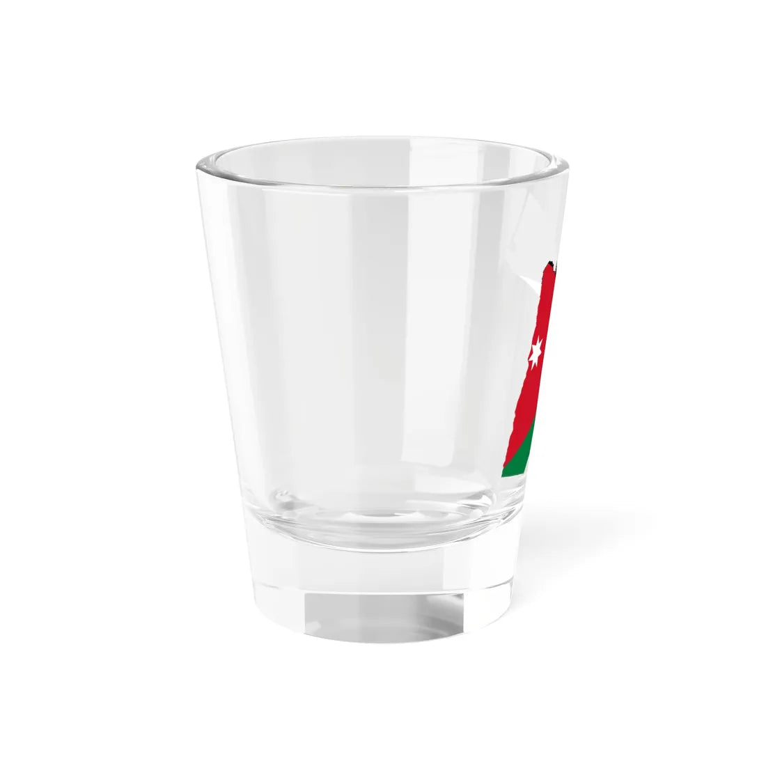 Flag-map of Jordan precise boundaries (Jordan) Shot Glass 1.5oz - Go Mug Yourself