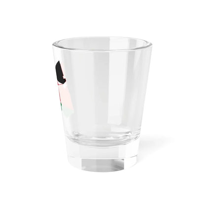 Flag-map of Jordan precise boundaries (Jordan) Shot Glass 1.5oz - Go Mug Yourself