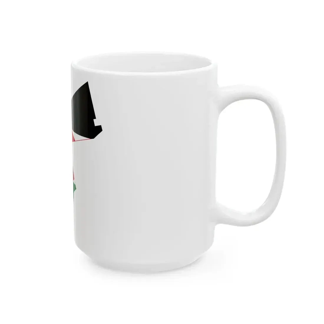 Flag-map of Jordan precise boundaries (Jordan) White Coffee Mug - Go Mug Yourself