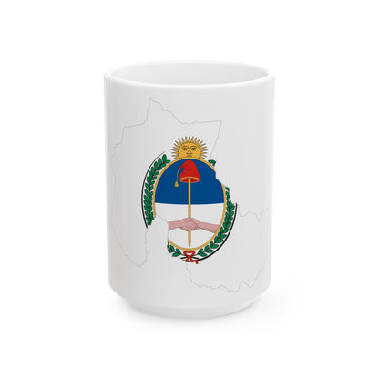 Flag-map of Jujuy Province (Argentina) White Coffee Mug-15oz-Go Mug Yourself