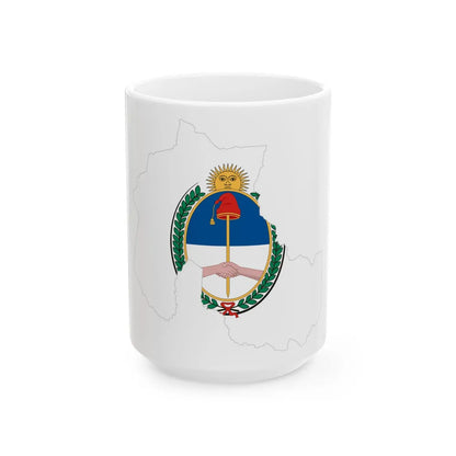 Flag-map of Jujuy Province (Argentina) White Coffee Mug 15oz - Go Mug Yourself