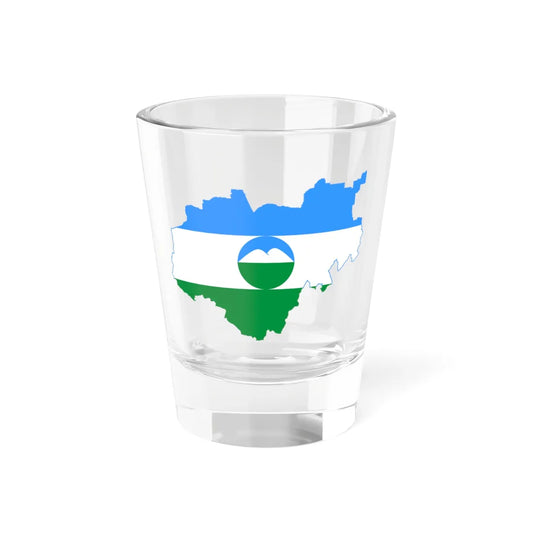 Flag-map of Kabardino-Balkaria (Russia) Shot Glass 1.5oz 1.5oz - Go Mug Yourself