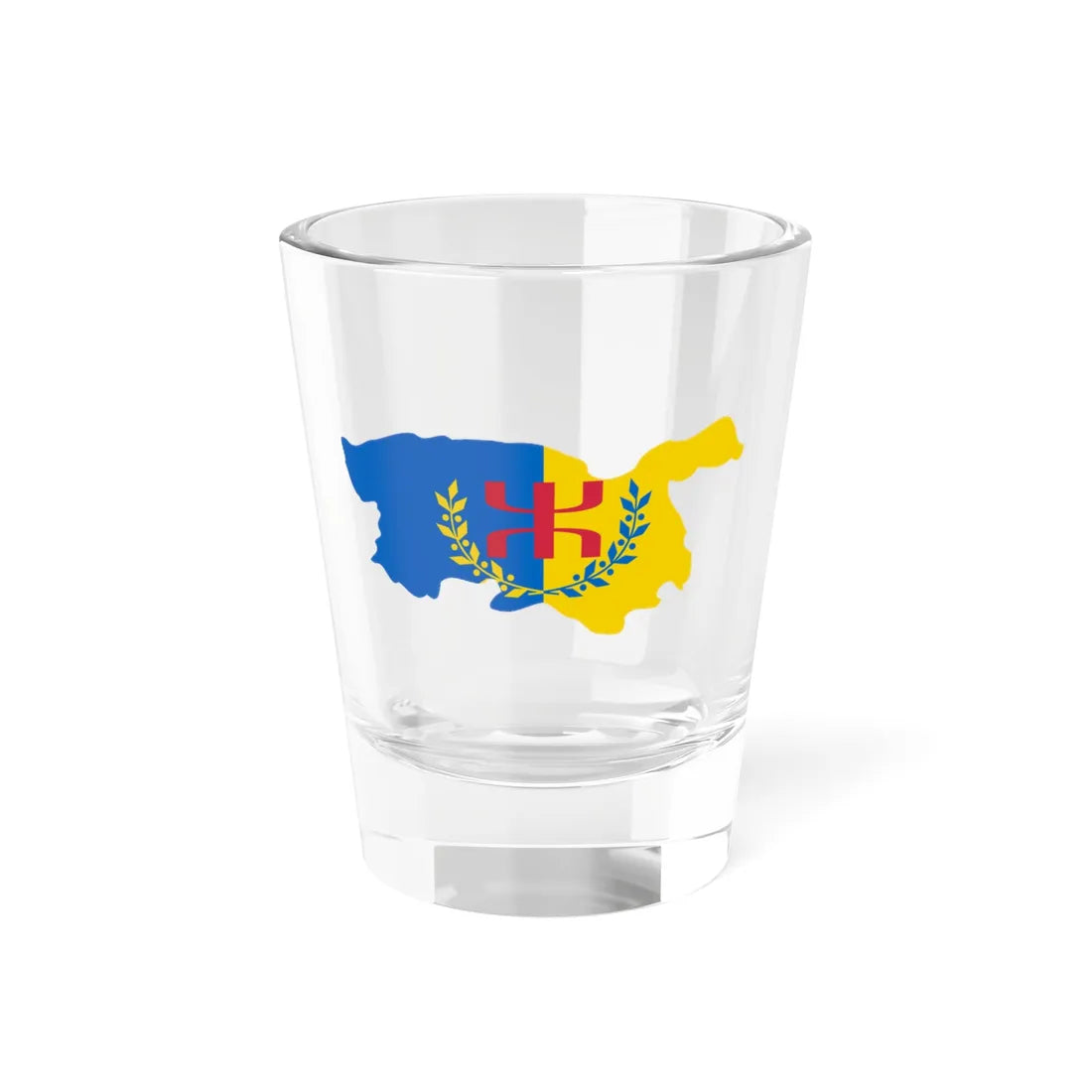 Flag-map of Kabylia (Algeria) Shot Glass 1.5oz 1.5oz - Go Mug Yourself