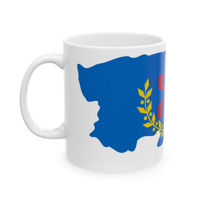 Flag-map of Kabylia (Algeria) White Coffee Mug-Go Mug Yourself