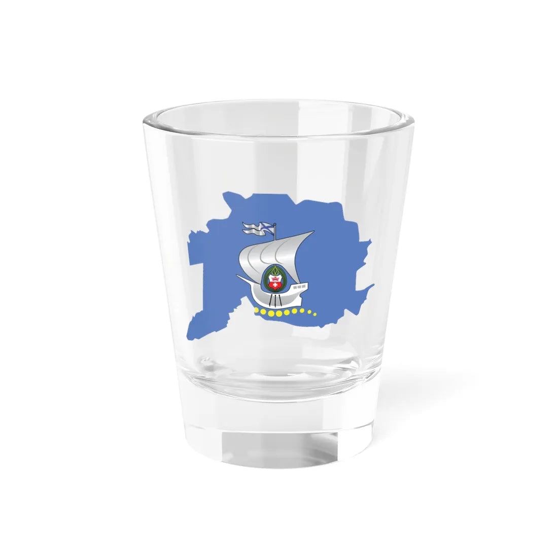 Flag-map of Kaliningrad (Russia) Shot Glass 1.5oz 1.5oz - Go Mug Yourself