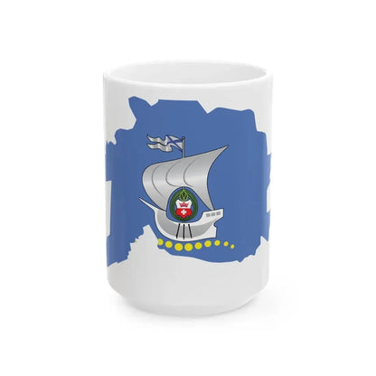 Flag-map of Kaliningrad (Russia) White Coffee Mug 15oz - Go Mug Yourself