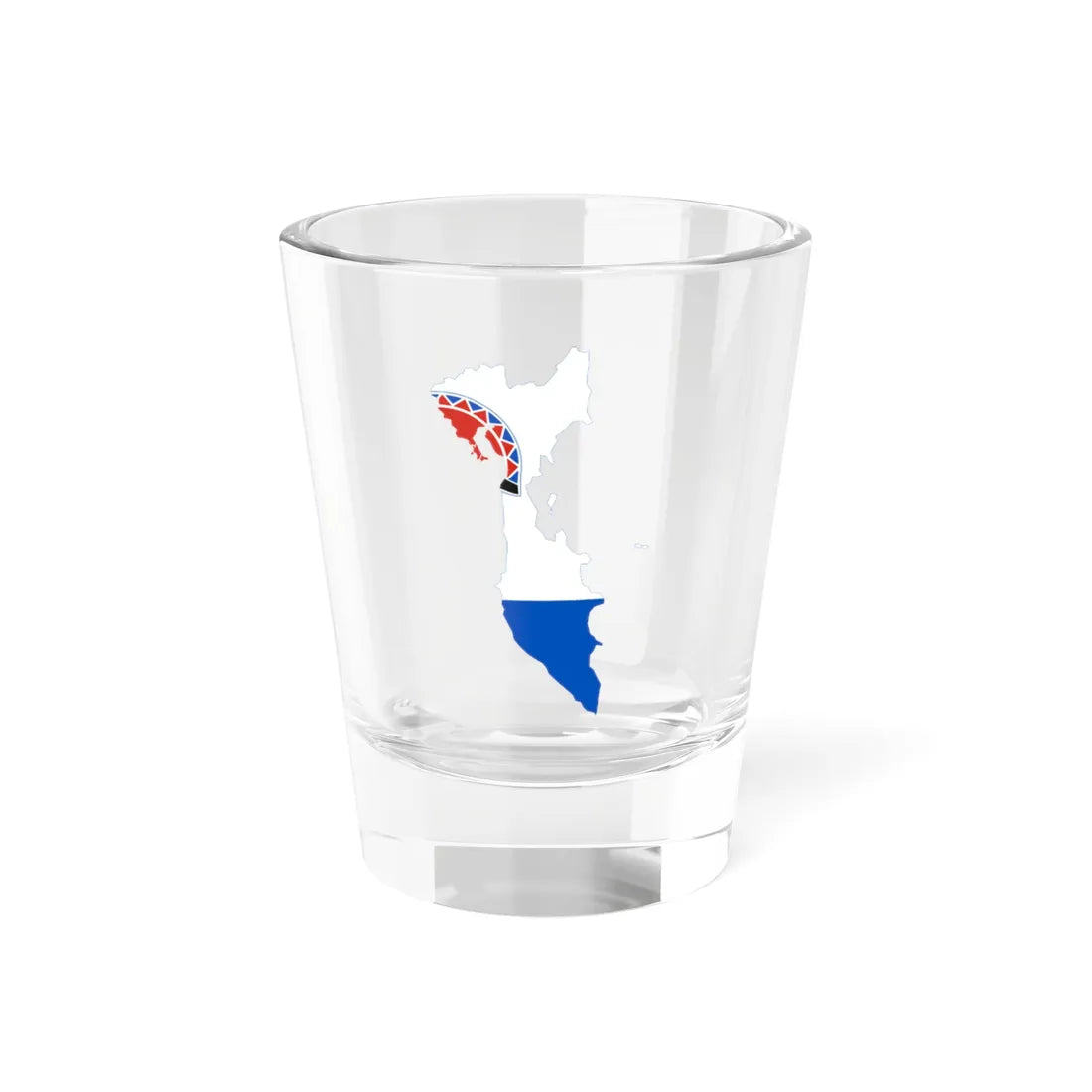 Flag-map of Kamchatka Krai (Russia) Shot Glass 1.5oz 1.5oz - Go Mug Yourself