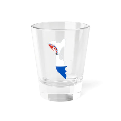 Flag-map of Kamchatka Krai (Russia) Shot Glass 1.5oz 1.5oz - Go Mug Yourself