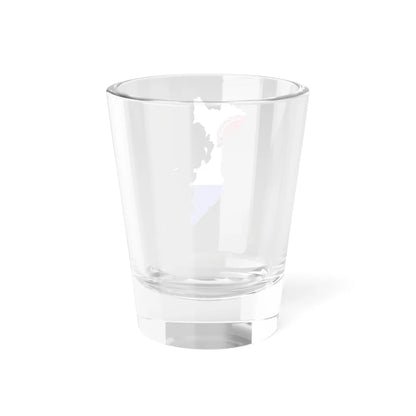 Flag-map of Kamchatka Krai (Russia) Shot Glass 1.5oz - Go Mug Yourself