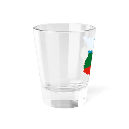 Flag-map of Karachay-Cherkess (Russia) Shot Glass 1.5oz - Go Mug Yourself